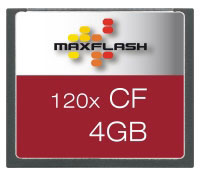 Maxflash Compact Flash Card 4 GB (CF4G120M-R) Maxflash Compact Flash Card 4 GB (CF4G120M-R)